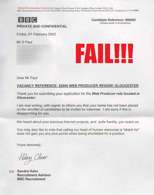 If you liked that, donâ€™t miss The Funniest Rejection Letter Ever ...