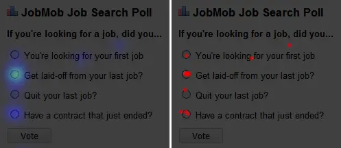 job end poll: CrazyEgg heatmap & confetti