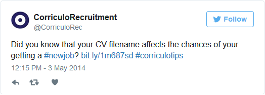 cv filename tweet