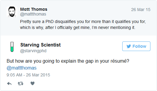 starvingphd resume gaps tweet