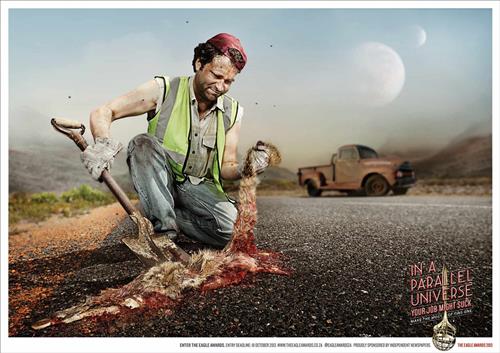 eagle print award roadkill recruitment marketing