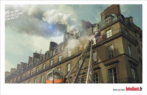 l etudiant fireman recruitment marketing