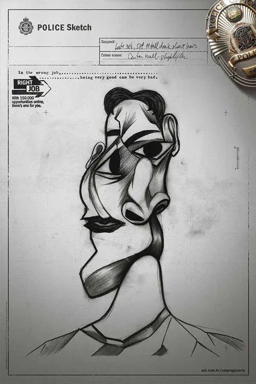 right job sketch recruitment marketing