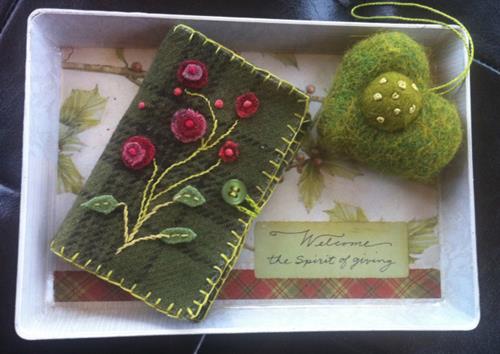 felt business card holder