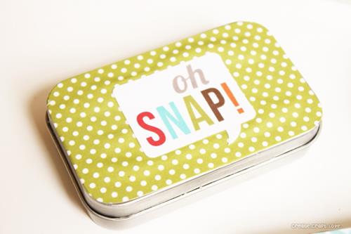mod podge tin business card holder