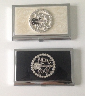 moms rock business card holder