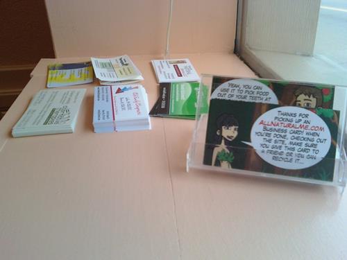 upcycled business card holder