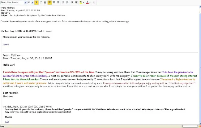 rainbow colored email