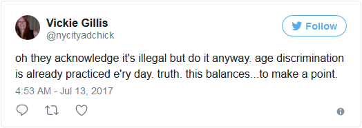 vickie gillis ageism is practiced every day tweet