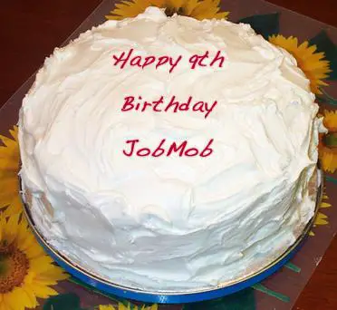 JobMob 9th birthday cake