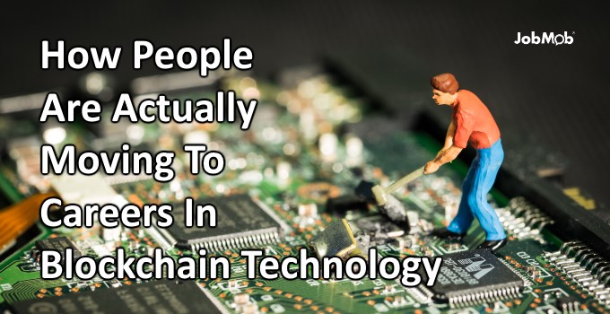 Miniature man hoeing a circuit board