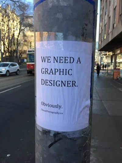 graphic designer obviously funny job ads