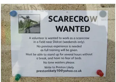 scarecrow funny job ads