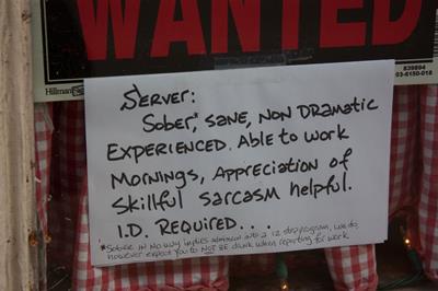 server funny job ads
