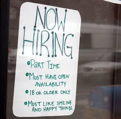 smiling funny job ads