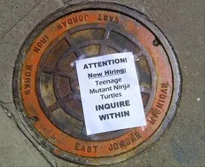 teenage mutant ninja turtle funny job ads