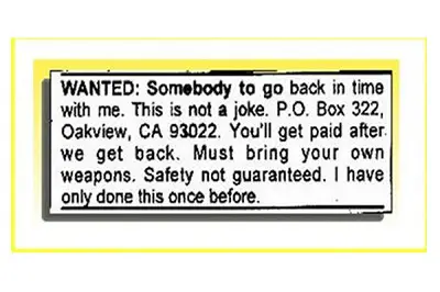 turn back time funny job ads