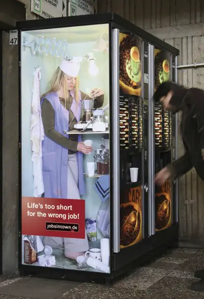 coffee dispenser creative job ad