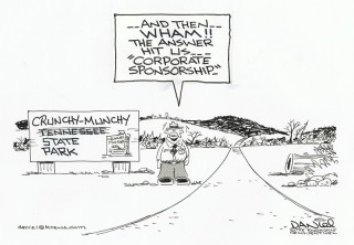 corporate sponsorship cartoon