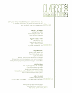 Clarisse Ceralde beautiful resume