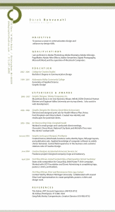 Derek Benvenuti resume