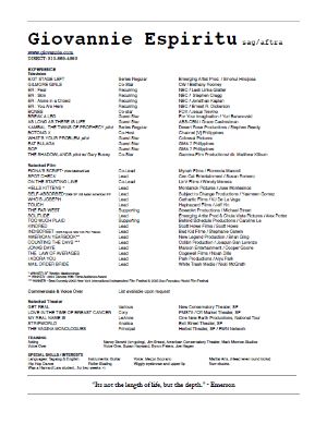 giovannie espiritu actor resume