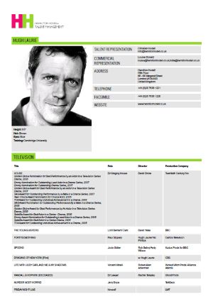 acting resume templates