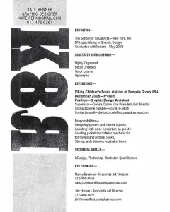 Kate Renner beautiful resume