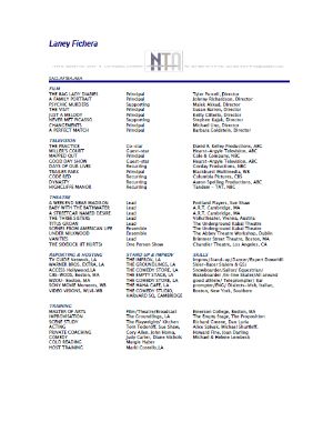 laney fichera actor resume