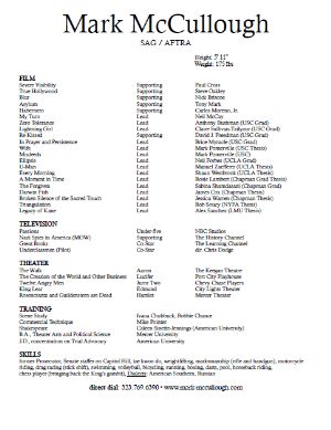 mark mccullough actor resume