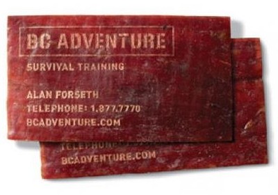 BCAdventureSurvivalTraining creative business card design