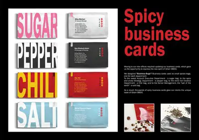 gitam bbdo spicy creative business card design