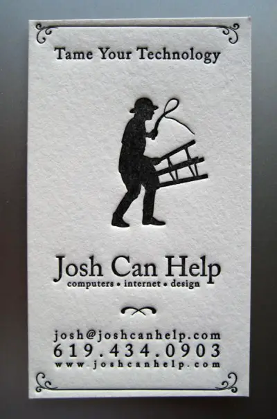 joshcanhelpdotcom creative business card design