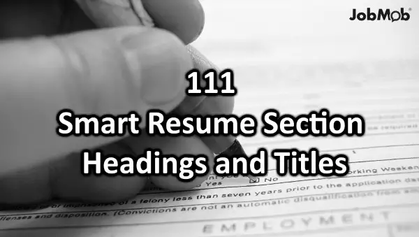 111 Smart Resume Section Headings and Titles