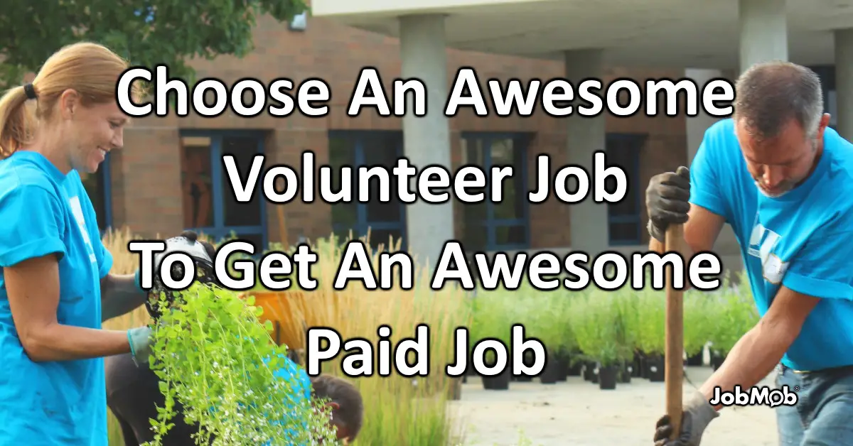 🤩 Choose An Awesome Volunteer Job To Get An Awesome Paid Job