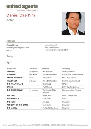 daniel dae kim acting resume