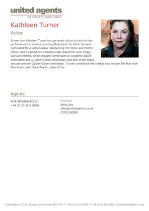 kathleen turner acting resume