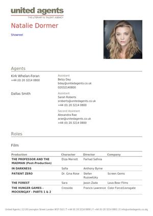 natalie dormer acting resume
