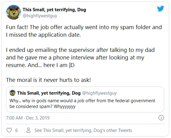 Fun fact! The job offer actually went into my spam folder and I missed the application date.   I ended up emailing the supervisor after talking to my dad and he gave me a phone interview after looking at my resume. And... here I am |D   The moral is it never hurts to ask!