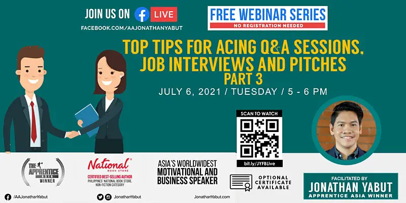 Top Tips for Acing Q&A Sessions, Job Interviews, and Pitches, Part 3