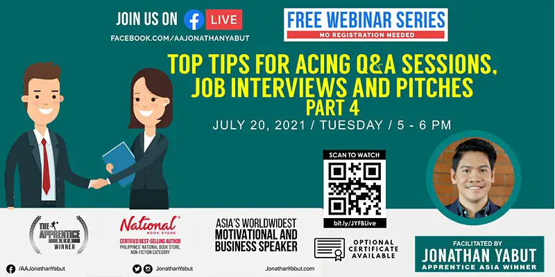 Top Tips for Acing Q&A Sessions, Job Interviews, and Pitches Part 4