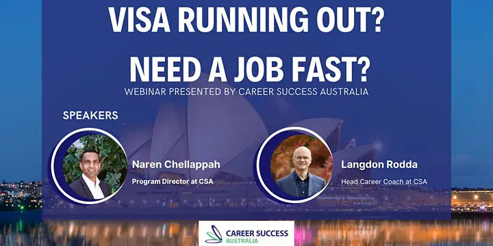 Visa running out? Need a job fast? Attend this ZOOM webinar!