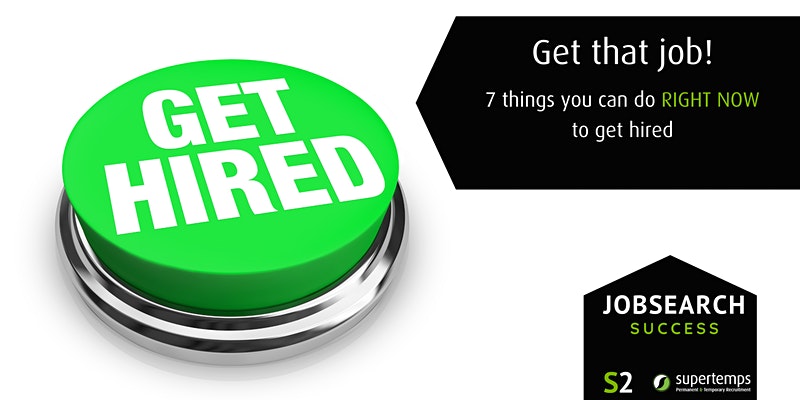 Get that job! Traits of the highly successful job seeker (Zoom)