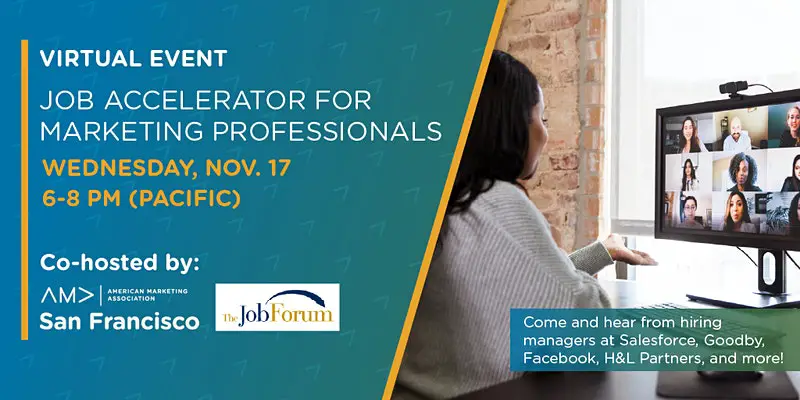 Job Accelerator for Marketing Professionals - Co-hosted by AMA SF