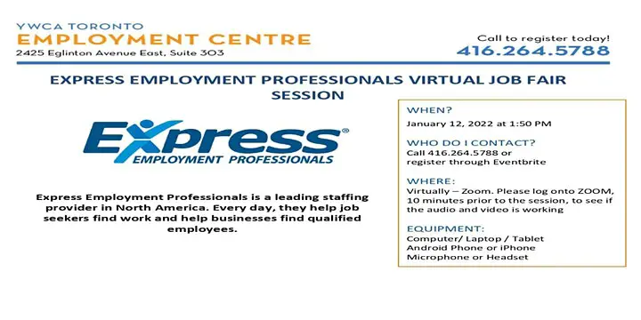 Express Employment Professionals Virtual Job Fair Session