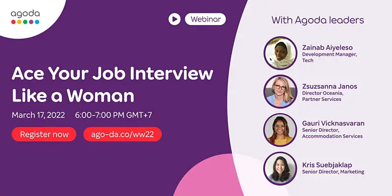 Ace Your Job Interview Like a Woman - Webinar by Agoda