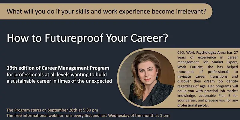 FUTUREPROOF YOUR CAREER 10-step Group Career Management Program | JobMob