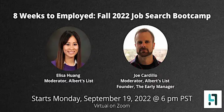 8 Weeks to Employed: Fall 2022 Job Search Bootcamp